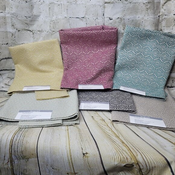 6 Kravet LUNAR Fabric Remnants Yellow Greens Assorted See Description for Sizes - Picture 1 of 7